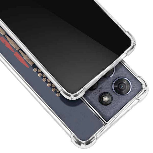 Blue Bullet American Flag Moto G Play 5G (2025) Clear Case